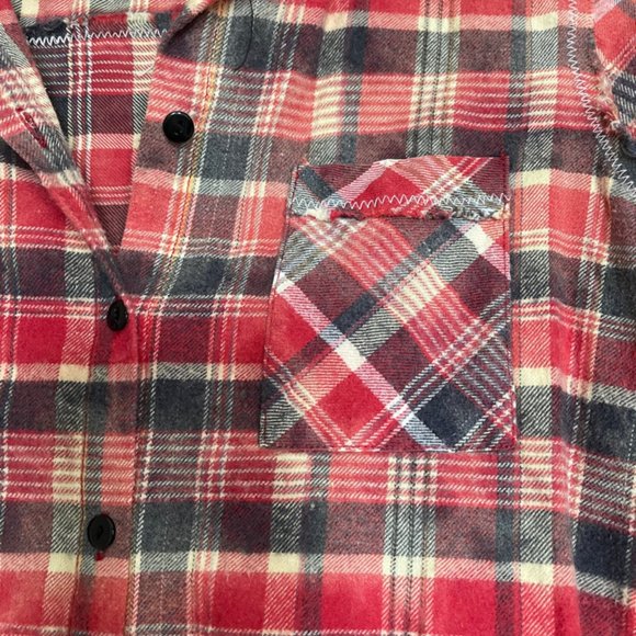 Laced Red & Gray Flannel - Picture 3 of 4